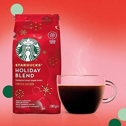 Starbucks Holiday Blend, Whole Bean Coffee 190g (Pack of 6)