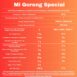 Mi Goreng Special Nutrition Information