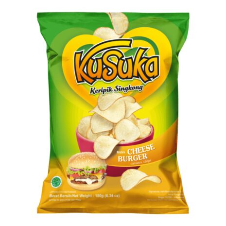 Kusuka Cassava Chips Cheese Burger 180g Kusuka Cassava Chips Cheese Burger 180g