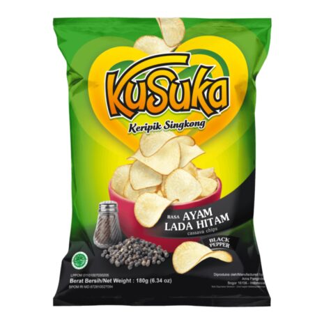 Kusuka Cassava Chips Chicken Black Pepper 60g