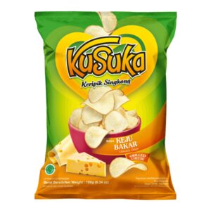 Kusuka Cassava Chips Grilled Cheese 60g - 30 Pack - Product of Indonesia