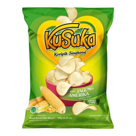Kusuka Cassava Chips Sweet Corn 180g