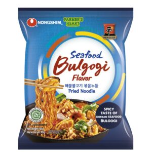 Nongshim Seafood Bulgogi Fried Noodle 105g - 30 Pack - Halal