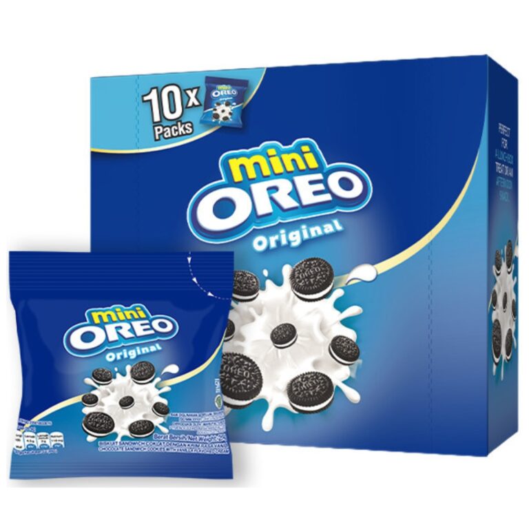 Mini Oreo Original Vanilla Sandwich Biscuit Box – 6 Snack Packs – Total ...