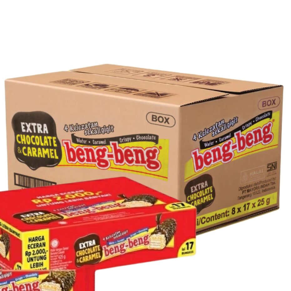 Beng Beng Original Chocolate Wafer Bars – Carton of 8 Boxes (136 Bars ...
