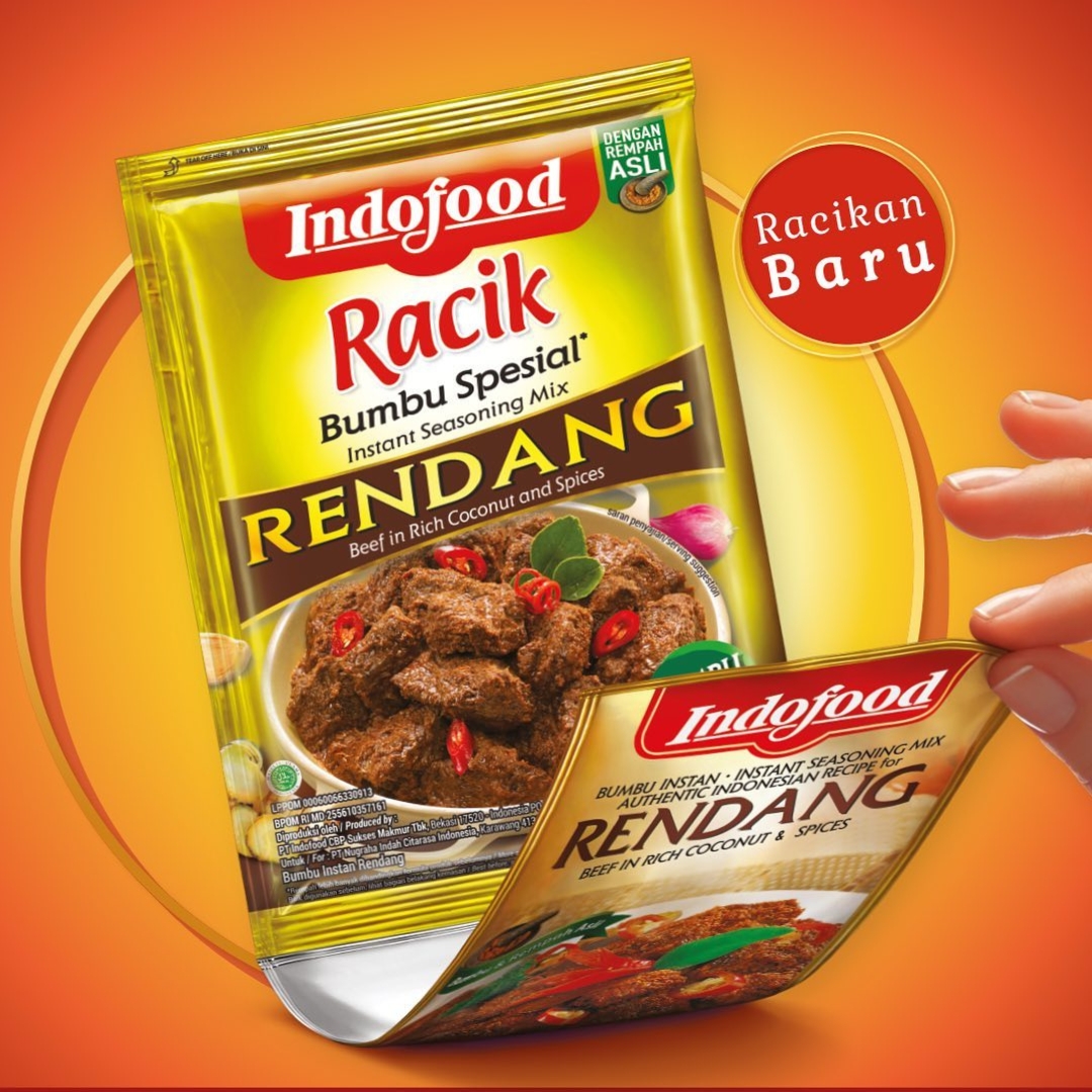 Indofood Racik Rendang Instant Seasoning Mix G Pack Authentic Indonesian Flavors For