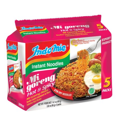 Inndomie hot and spicy pack of 5