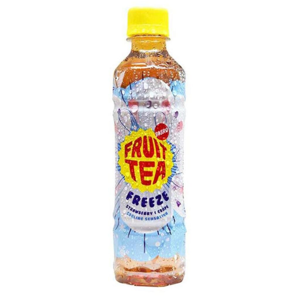 Sosro Fruit Tea Freeze Strawberry & Grape Flavours Pack of 6 350ml ...
