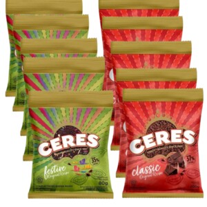 Ceres Chocolate & Festive Mixed 200g Sachet pack of 10 