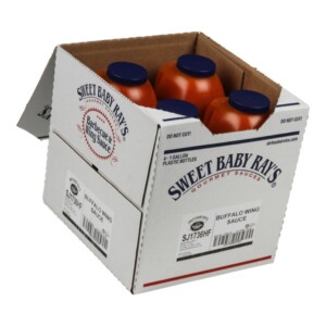 Sweet Baby Ray's Buffalo Wing sauce Box of 4 open 