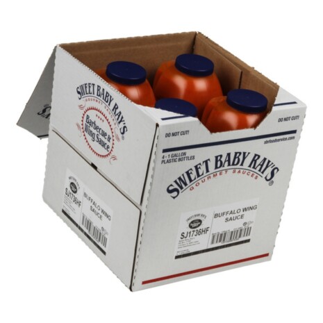 Sweet Baby Ray's Buffalo Wing sauce Box of 4 open 