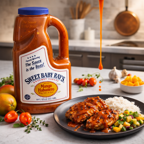 Sweet Baby Ray's Mango Habanero Wing Sauce & Glaze_commercial3