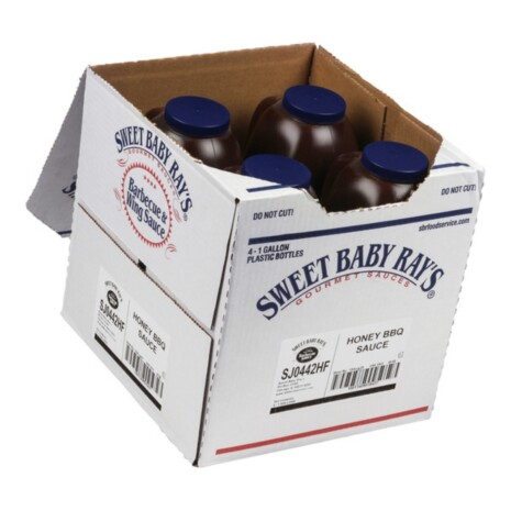 _Sweet Baby Ray's Sauce Barbecue Honey case of 4 open