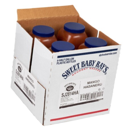 _Sweet Baby Ray's Sauce Mango Habanero case of 4 open