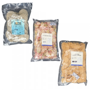 XOTIK Raw Garlic Multicolor Shrimp Tapioca White Rose Crackers Kerupuk Mawar Pack of 3 250g