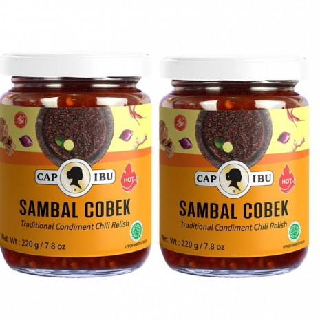 CAP IBU Sambal Cobek Hot 220g Pack of 2