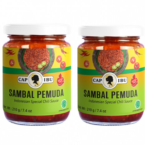 _CAP IBU Sambal Extra Hot Hot 210g Pack of 2