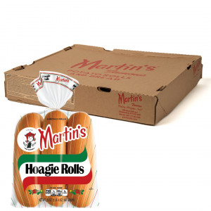 Martin's Hoagie Rolls Inch Potato Rolls Box Close side
