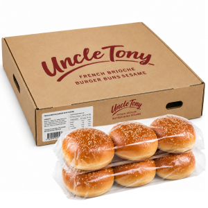 Uncle Tony French Brioche Burger Buns Sesame Box